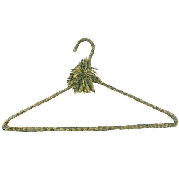 Crochet Yarn Covered Hangers Lot of 5 Wire & Plastic Multicolored Handmade - Picture 2 of 11